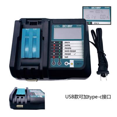 适用于makita牧田充电器DC18RF锂电3.5A带屏充电器18VBL1830电池