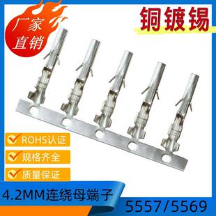 4.2接插件5557-T母端子5556-T簧片接线端子4.2磷铜端子4.2连接器