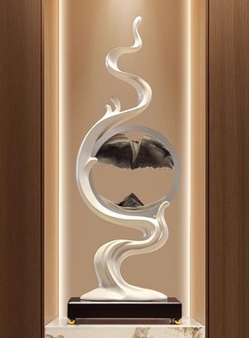 风生水起进门玄关轻奢高档客厅电视柜酒柜壁龛装饰品开业乔迁礼物