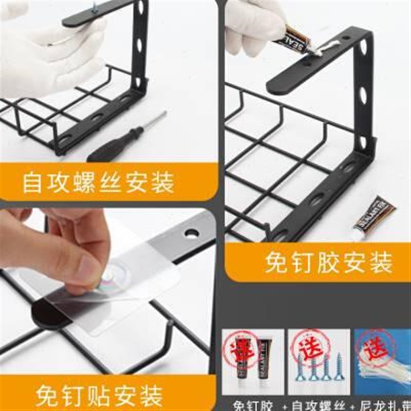 桌下电线收纳槽桌底大容量插线板办公整理桌面理线槽收纳盒整理架