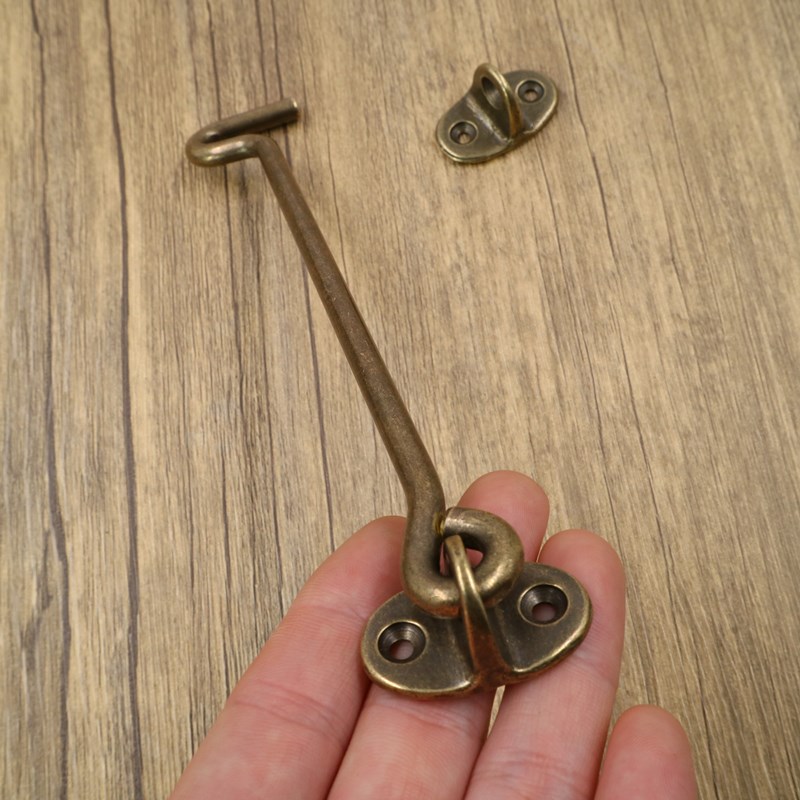 62熟铜仿古中式风勾老式纯铜钩扣窗户门窗木窗风撑木门风钩多尺寸