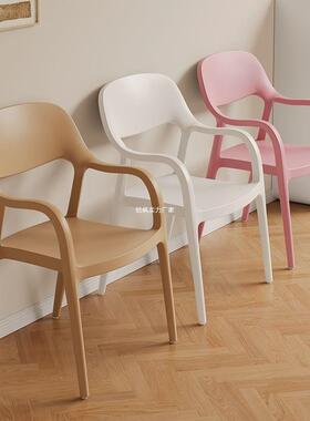 家用酒吧塑料餐椅餐桌椅椅子靠背餐厅靠背椅现代商用简约加厚凳子