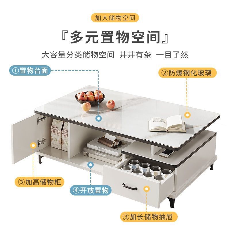 家用简约现代简易桌子小户型钢化玻璃茶桌客厅阳台轻奢茶台茶几