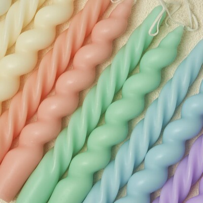2pc Spiral Candles Scented Candle Decorative Candles Taper C