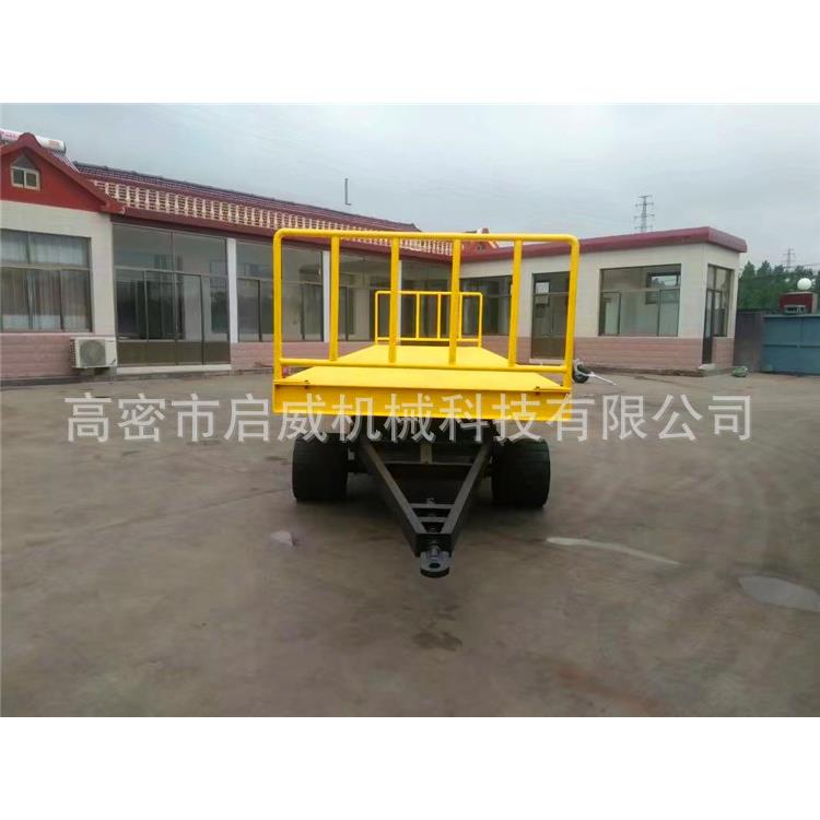 0吨前后围栏拖车厂家平板拖车重型物流台车厂家供应