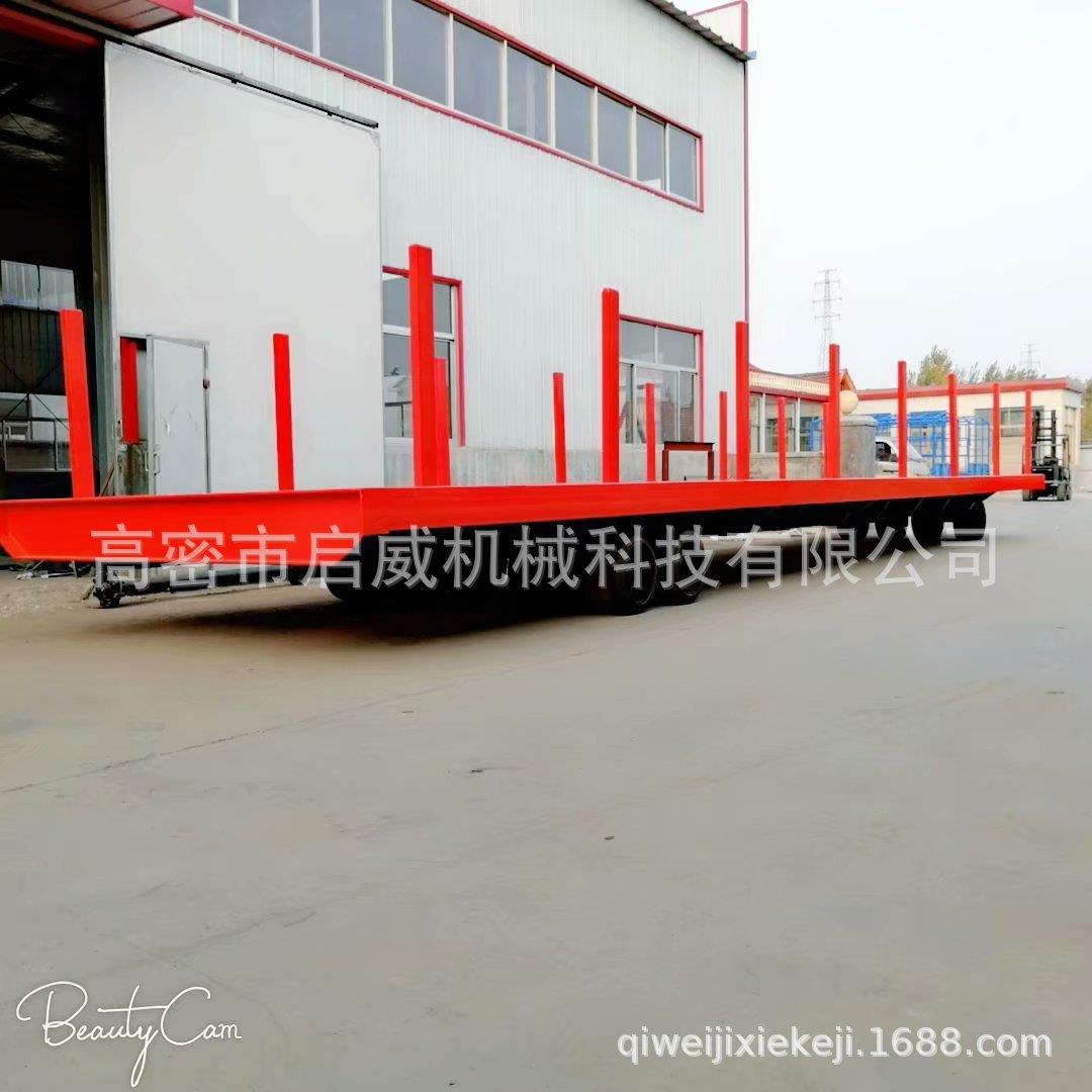 厂家供应60吨港口码头平板拖车压配实心胎前后浮动车桥