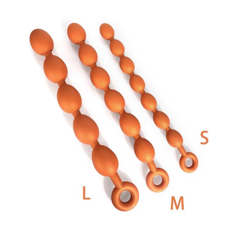 66cm Long Anal Plug Silicone Anal Beads Big Vagina Balls Gay
