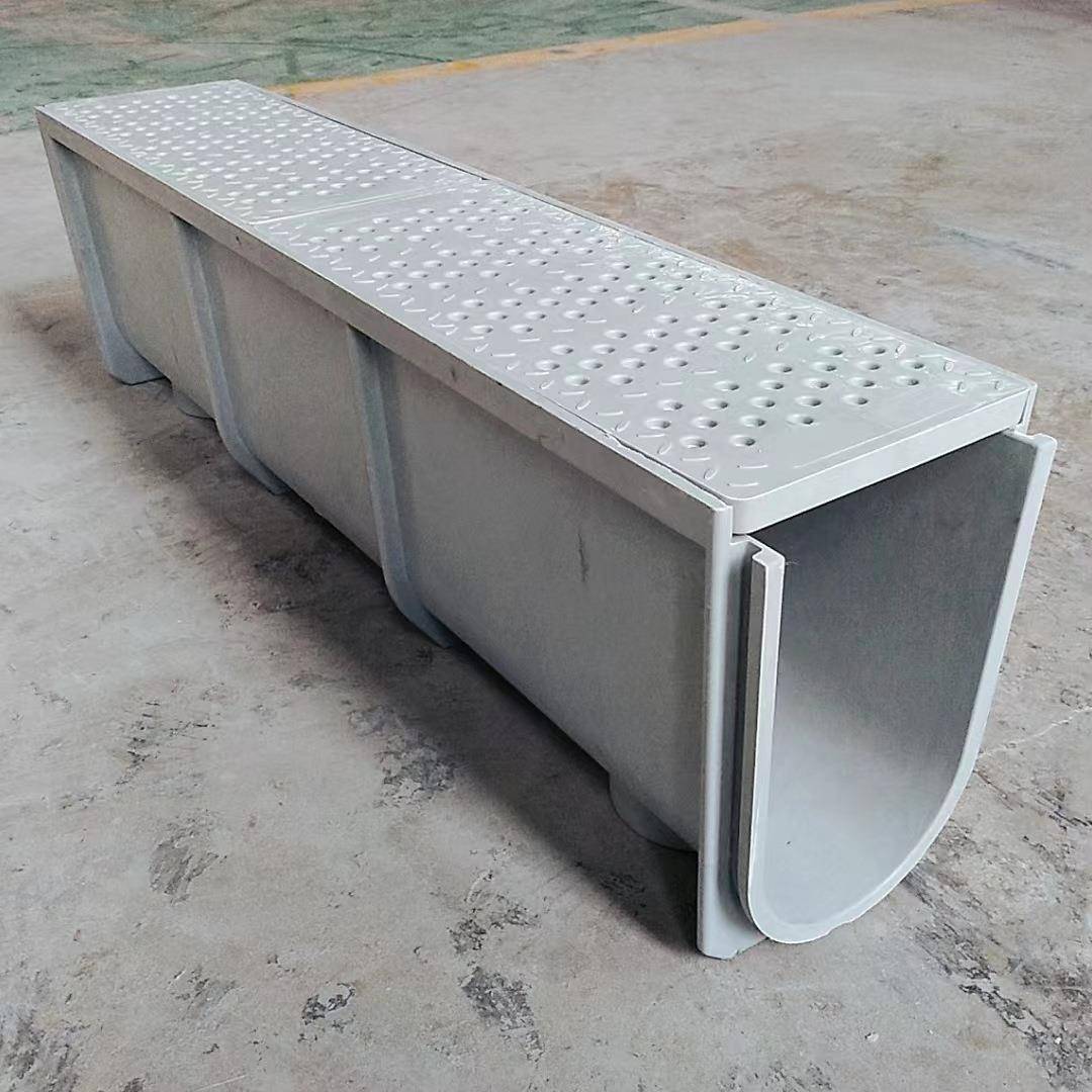 玻璃钢排水沟U型树脂水沟耐酸碱车间清洗分流地槽农村废水水渠