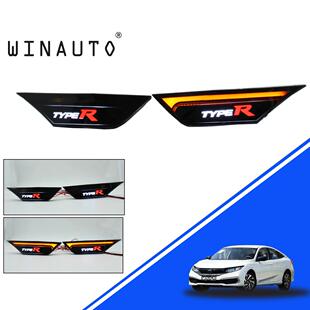 适用十代思域2016-2021改装typer叶子板灯流光转向侧边常亮示宽灯