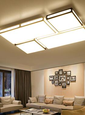 灯具客厅灯简约现代创意灯饰卧室灯长方形书房大气家用led吸顶灯