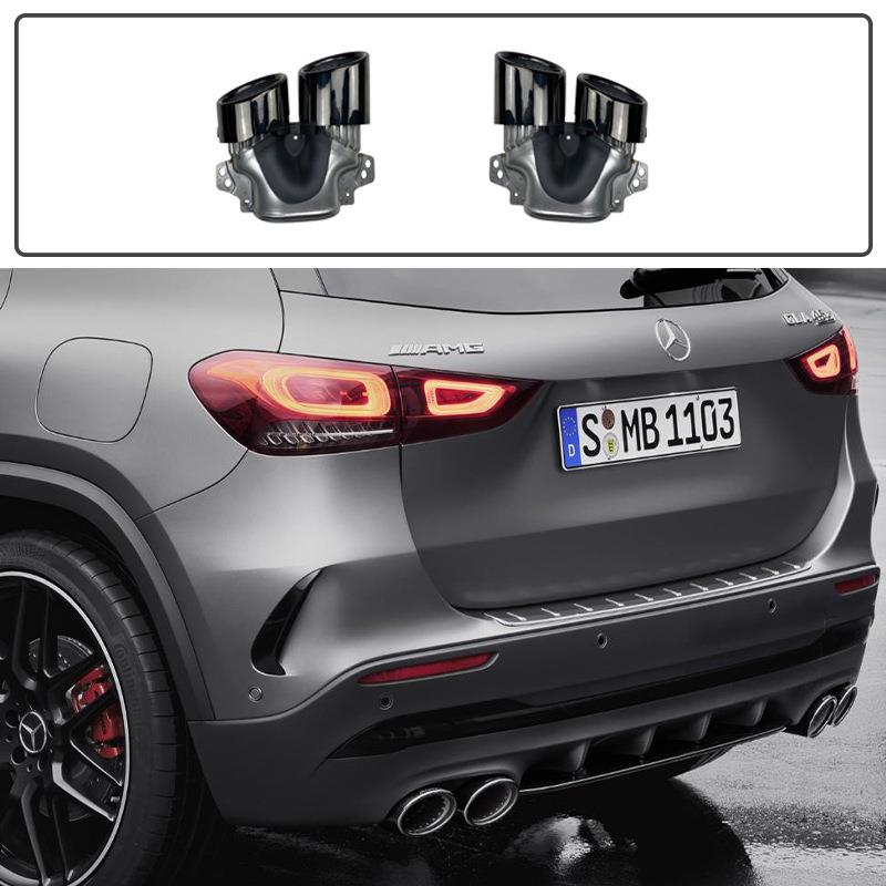 适用于奔驰GLA级H247GLA35升级GLA45AMG双出改四出尾喉改装