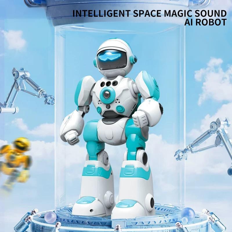新款AI智能语音机器人手势感应遥控编程电动可声光跳舞机器人