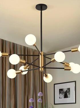 枝形吊灯美式乡村复古工业风客厅餐厅魔豆分子灯北欧LED吊灯