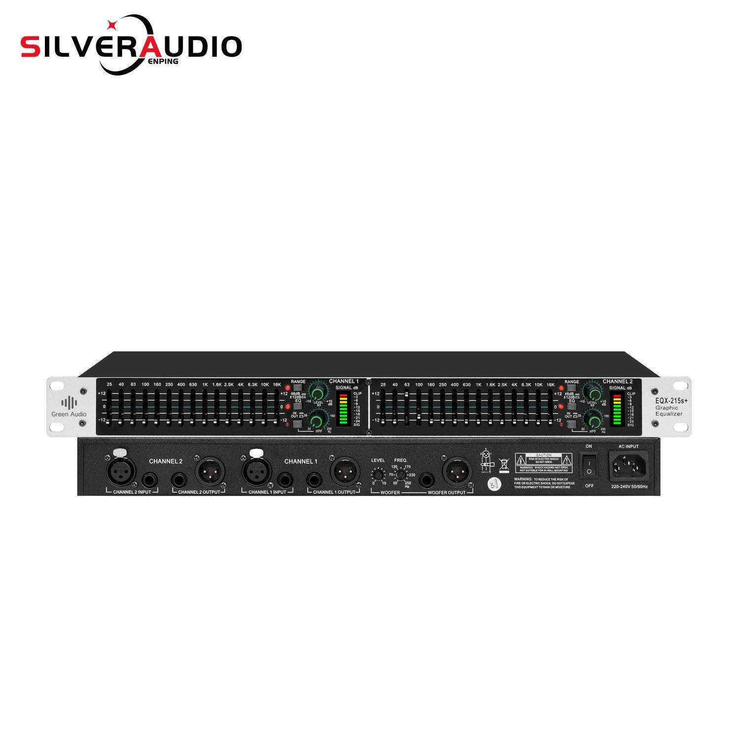 GAX-EQ215S有源平衡双15频段均衡器功率均衡器数字音频声音处理器