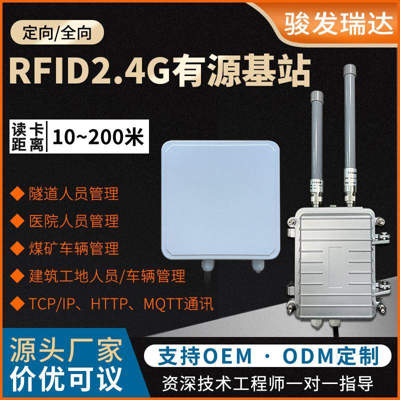 2.4G全/定向有源RFID读写器微波远距离读卡器电子标签阅读器