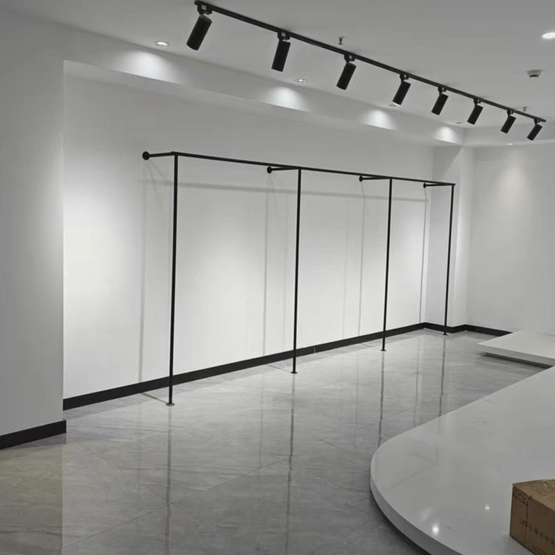 服装店衣架展示架女装西服挂衣架铁艺定制黑色上墙婚纱架礼服货架