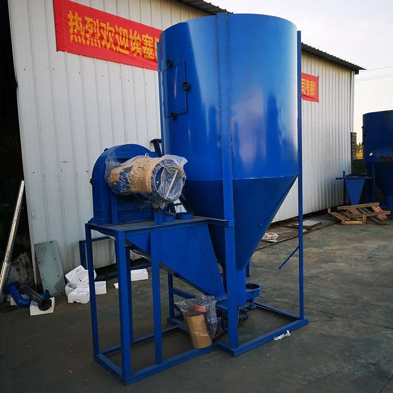 家用立式粉多功能自吸麸皮豆粕混合机碎式鸡饲料搅拌机饲料搅拌机