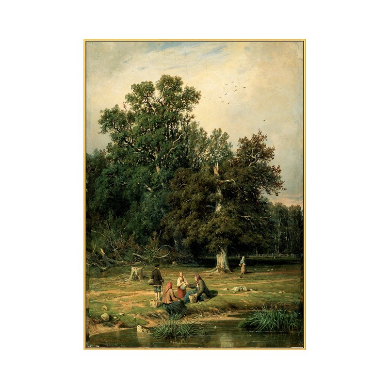 希施金客厅风景装饰画入户玄关画大树挂画壁画餐厅走廊艺术抽象画图片