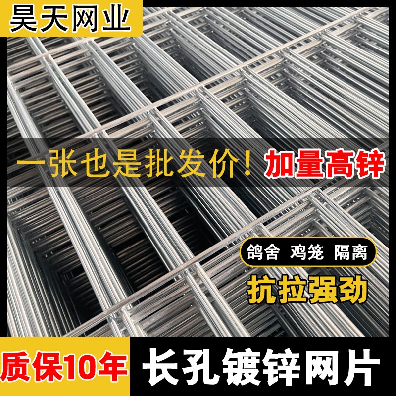 热镀锌铁丝网片长孔小网格家用养殖鸡鸭鹅兔笼鸽舍防黄鼠狼麻雀