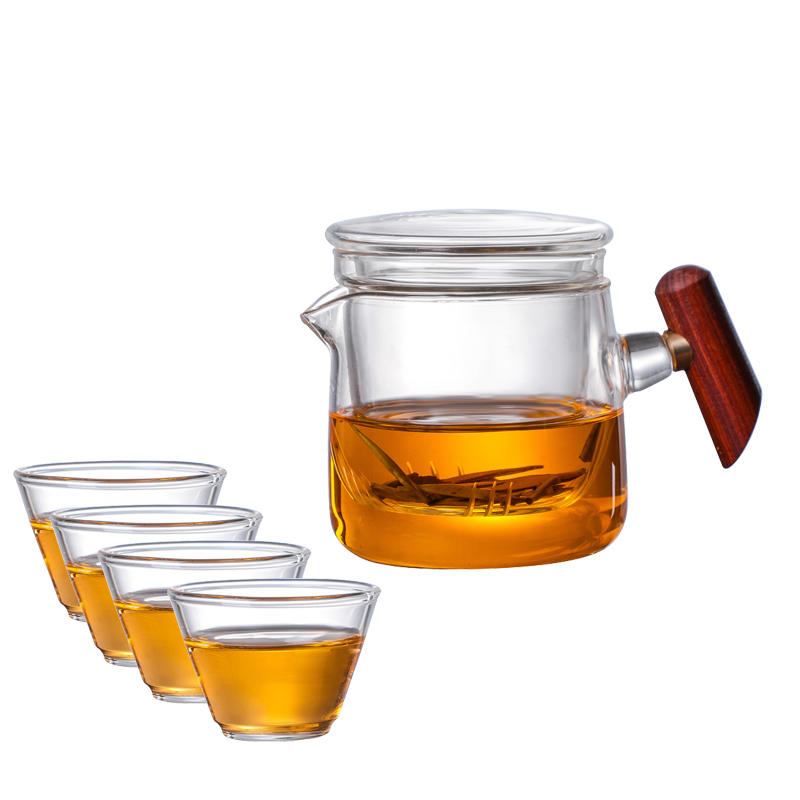 旅行茶具玻璃套装便携式包小套茶杯  简单易携带旅游茶壶快客杯