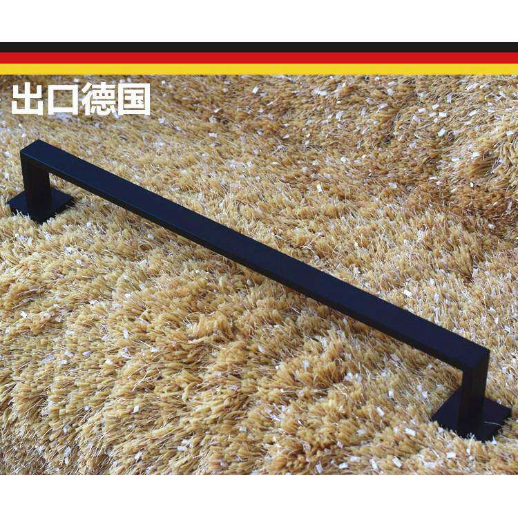 出口德国黑色毛巾架卫生间毛巾单杆304不锈钢黑色毛巾杆毛巾挂