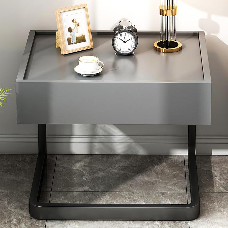 意式轻奢悬浮床头柜简约现代卧室极简床边柜创意床头置物架