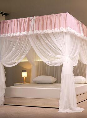 CB#新款三开门加厚宫廷落地1.2m1.5m1.8m2.2m夏季蚊帐家用床幔