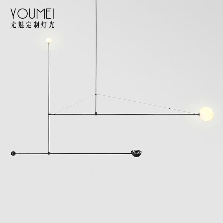 灯饰后现代枝丫异形平衡灯客厅餐厅办公室前台个性创意线条灯