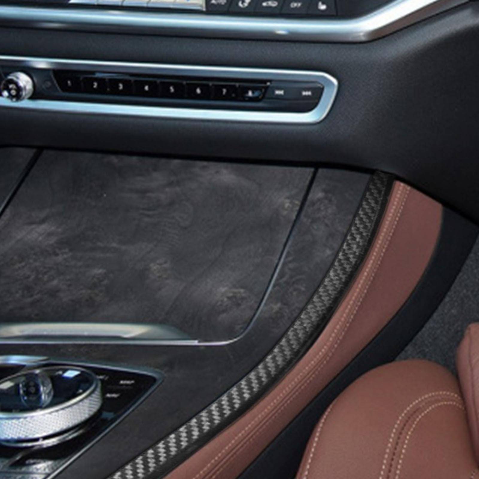 适用宝马19-21款X5/X6/G05/G06碳纤维中控排档侧装饰条车内饰改装