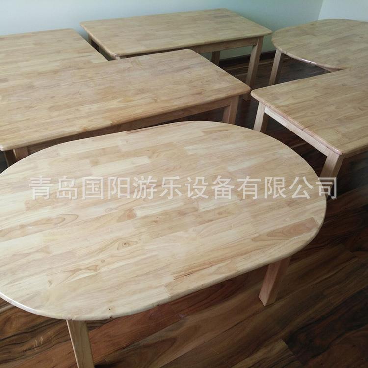 幼儿园桌椅木制实木学前班儿童学习课桌椅套装六人游戏小桌子