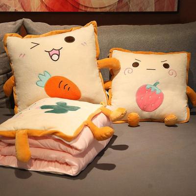 汽车抱枕被子两用午睡折叠小被子多功能靠垫车载靠枕午休枕头被