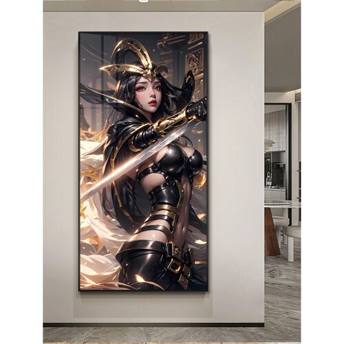 LOL英雄联盟挂画玄关卧室墙面装饰画电竞房酒店网咖网吧游戏壁画