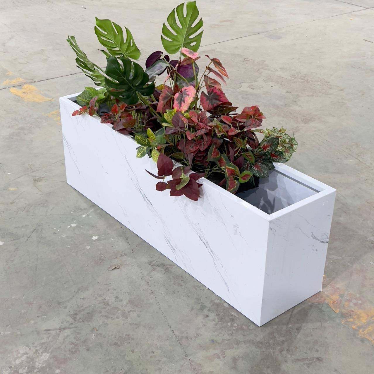 长方形户外花箱种菜花盆花盒仿大理石纹种树容器铁艺花箱阳台花槽,鲜花速递/花卉仿真/绿植园艺,割草机/草坪机,淘宝优惠券,粉丝福利购,淘宝优惠卷