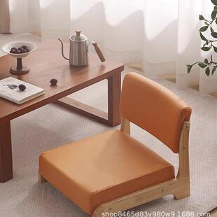 日式榻榻米座椅实木飘窗和室椅无脚无腿靠背椅子床上茶桌喝茶椅子
