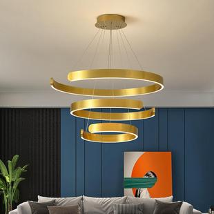 北欧新款 客厅灯简约现代创意餐厅卧室C形高级感中山灯具吧台吊灯