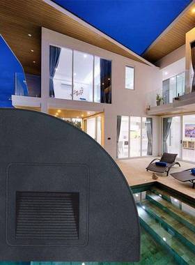 新款led台阶灯人体感应地脚灯户外阶梯嵌入式壁灯室外墙角步道灯