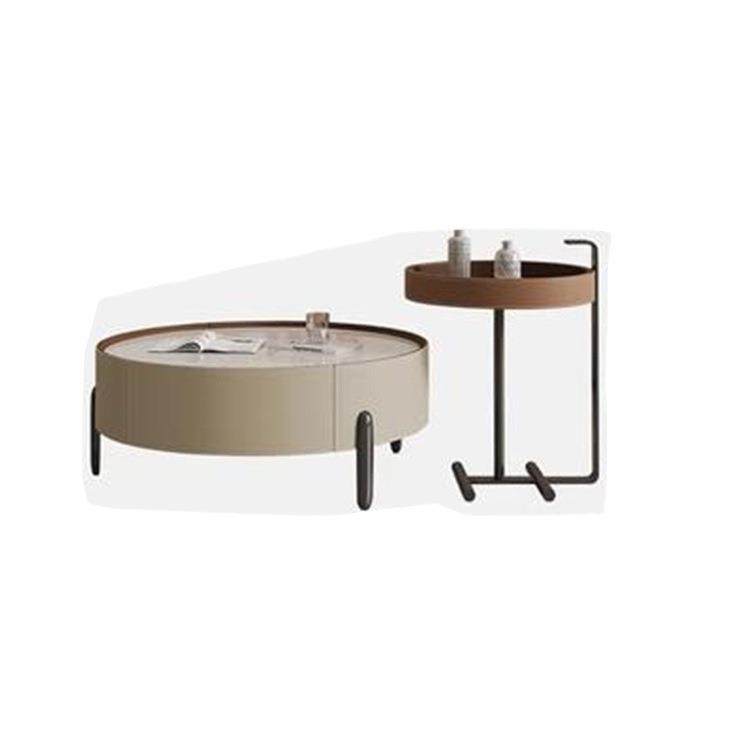 北欧马鞍皮茶几岩板意式极简设计师现代轻奢客厅家用小户型圆边几,鲜花速递/花卉仿真/绿植园艺,割草机/草坪机,淘宝优惠券,粉丝福利购,淘宝优惠卷