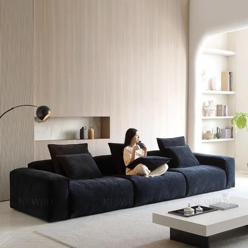 煜然家极简客户沙发北欧大小户型直排一体轻奢网红款奶油布艺沙发