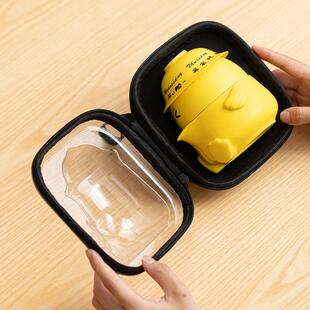 快乐鸭便携式茶具旅行套装创意户外快客杯随身泡一壶三杯可爱