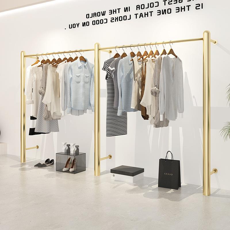 服装店展示架新款陈列架男女装店挂衣架货架挂衣服架子上墙落地式