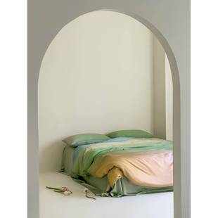 夏季高级感60支兰精天丝渐变色被套丝滑冰凉床单床笠个性床上用品