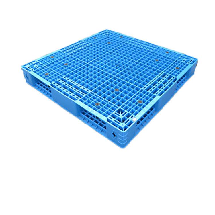 1.1X1.1米加钢管承重较大塑料托盘双面网格托盘动载1.5吨