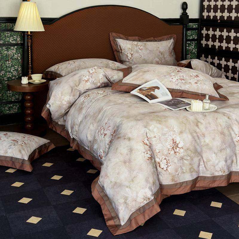 2024新款澳棉长绒棉数码印花四件套-栀薇1.8m床单款四件套,电子/电工,接线端子,淘宝优惠券,粉丝福利购,淘宝优惠卷