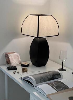 黑色中古台灯新中式复古客厅卧室床头灯服装店女装店收银氛围灯