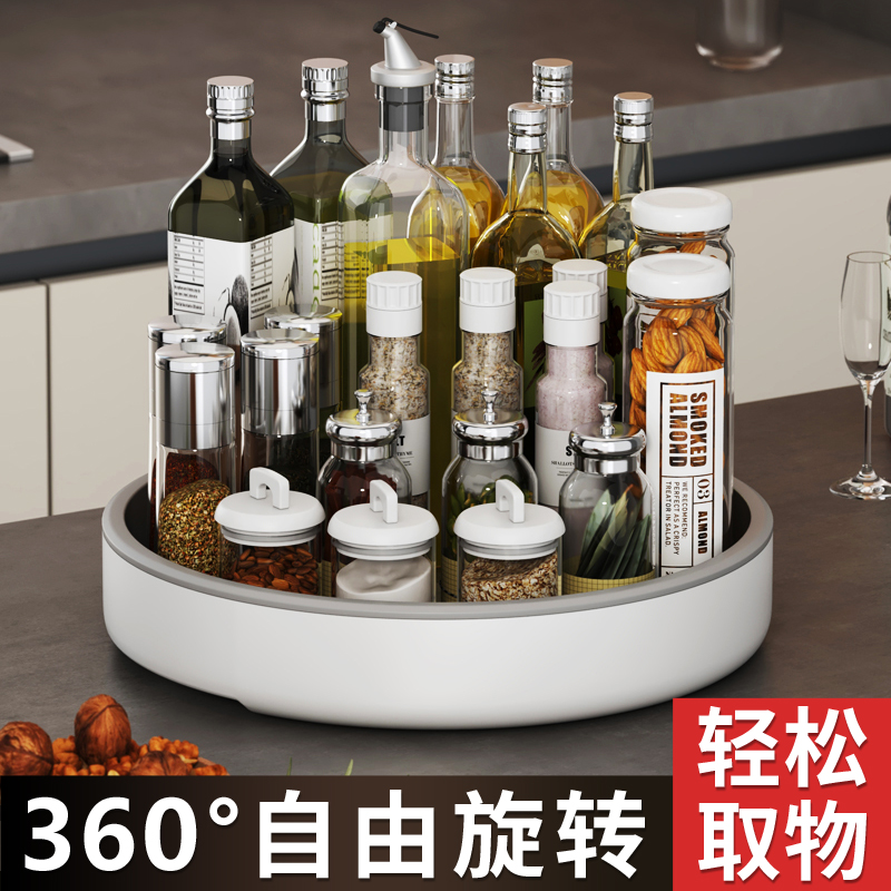 厨房置物架台面旋转调料r架调味瓶罐家用放油盐酱醋用品大全收纳