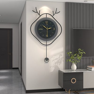 壁饰铁艺墙上餐厅电视背景墙挂件挂饰面壁挂创意客厅钟表卧室装饰