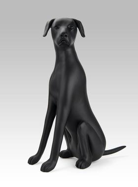 斑点犬狗摆件仿真动物模型黑狗雕塑民宿别墅庭院客厅花园落地装饰