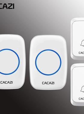 家用无线门铃二拖二门铃远距离防水遥控门铃58首音乐4音量带记忆