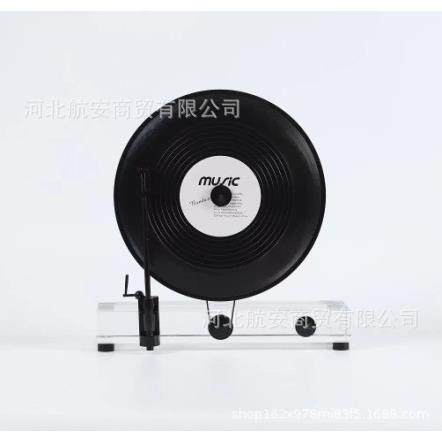 现代简约创意水晶碟片机摆件样板房售楼处桌面茶几电视柜软装饰品