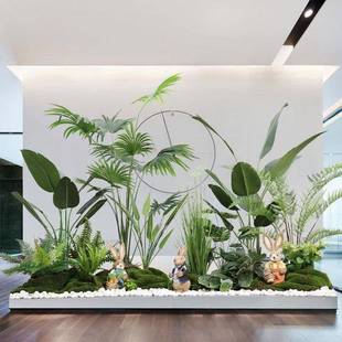 谷灵易生室内景观造景组合仿真绿植楼梯下角落阳台装饰植物旅人蕉